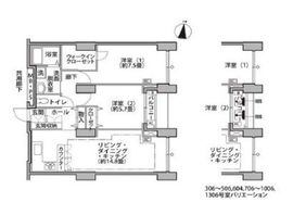 東雲キャナルコートCODAN 14-1306 間取り図