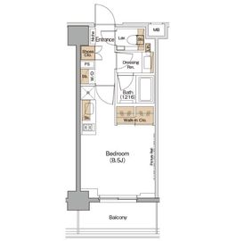 ザ・パークハビオ月島フロント 103 間取り図