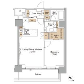 ザ・パークハビオ月島フロント 312 間取り図