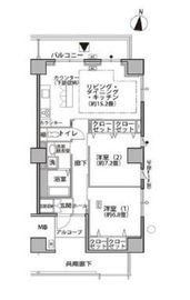 東雲キャナルコートCODAN 21-1101 間取り図