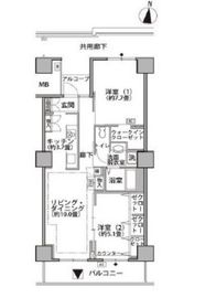 東雲キャナルコートCODAN 21-1206 間取り図