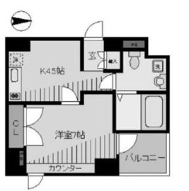 ラ・ストーリア芝浦 602 間取り図