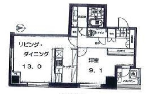 代官山プラザ 1404 間取り図