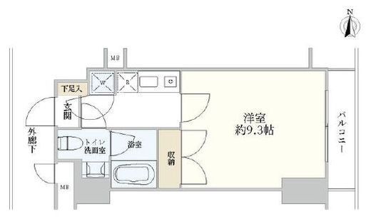 ヒルサイド御殿山 502 間取り図