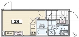 MDM千駄ヶ谷 E201 間取り図