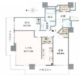 ベイクレストタワー 37階 間取り図