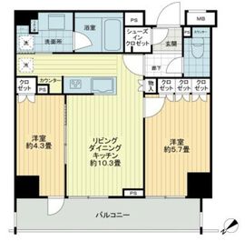 ピアース笹塚 5階 間取り図