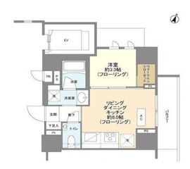 ピアース麻布十番 5階 間取り図