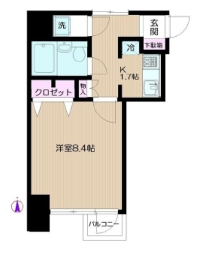 日神パレステージ西麻布 2階 間取り図