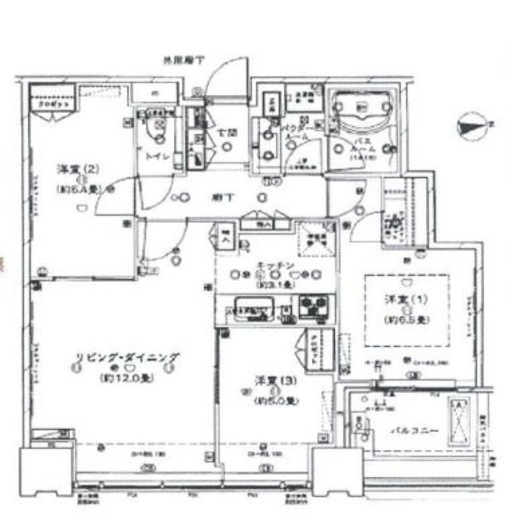 シティタワーズ豊洲ザ・シンボル 14階 間取り図