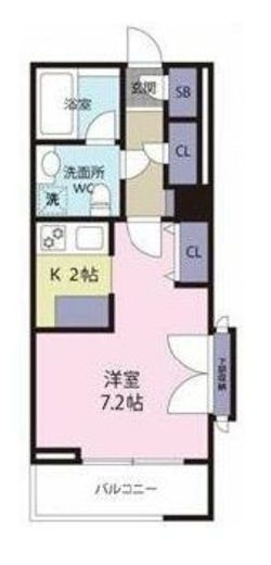 白金タワー テラス棟 5階 間取り図