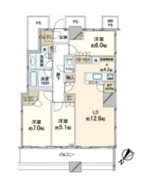 ザ・東京タワーズ ミッドタワー 43階 間取り図