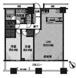 芝浦アイランド ケープタワー 24階 間取り図