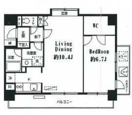 エステージ築地 401 間取り図