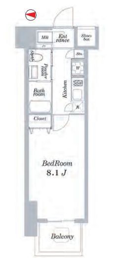 ライトハウス大塚 805 間取り図