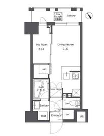 コンフォリア台東根岸 203 間取り図