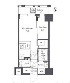 コンフォリア台東根岸 1104 間取り図