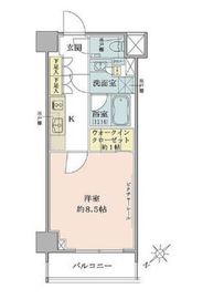 ザ・パークワンズ目黒不動前 2階 間取り図