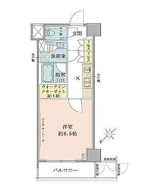 ザ・パークワンズ目黒不動前 6階 間取り図