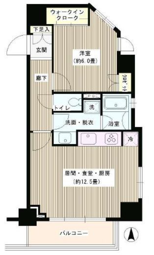 グローリオ東新宿 10階 間取り図