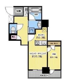 ライオンズ四谷タワーゲート 10階 間取り図