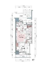 カルムインフォアームズ東京コア 8階 間取り図