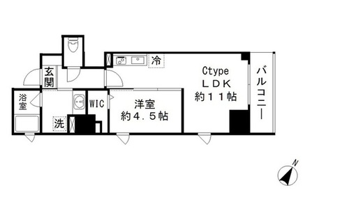 エルヴィータ巣鴨 501 間取り図