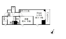 エルヴィータ巣鴨 701 間取り図