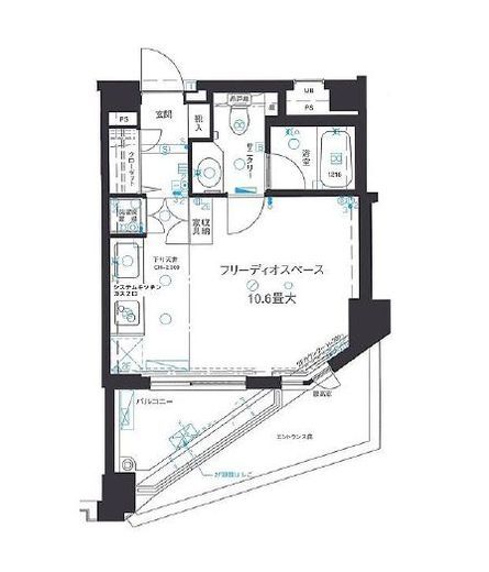 朝日マンション赤坂南部坂 2階 間取り図