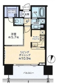 二子玉川ライズタワー 22階 間取り図