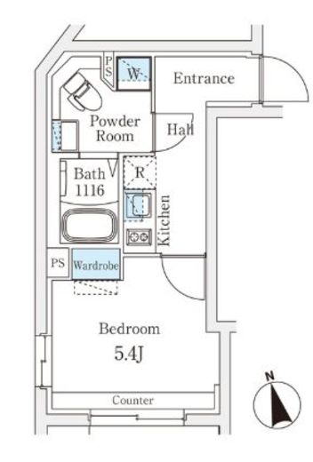 Fika代々木上原 206 間取り図
