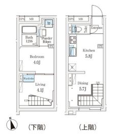 Fika代々木上原 204 間取り図