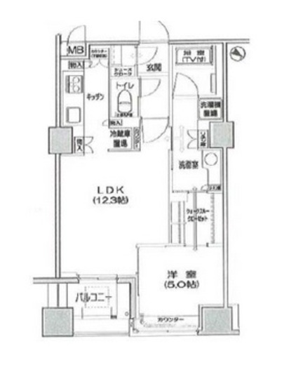 プレミスト日本橋浜町リデアル 3階 間取り図