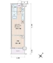 エスティメゾン豊洲レジデンス E627 間取り図