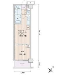 エスティメゾン豊洲レジデンス E627 間取り図