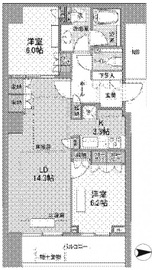 ブランズ麻布狸穴町 2階 間取り図