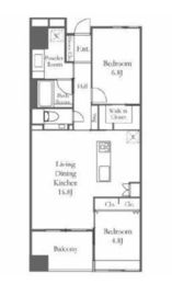 アクシアフォレスタ麻布 6階 間取り図