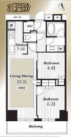 ザ・パークハウス新宿タワー 3階 間取り図