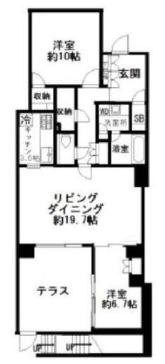 パークハウス市谷若宮町 地下1階 間取り図
