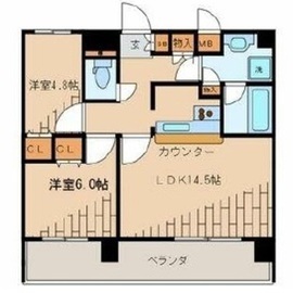 フォレシティ秋葉原 1102 間取り図