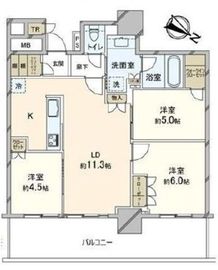 ブリリア有明シティタワー 8階 間取り図