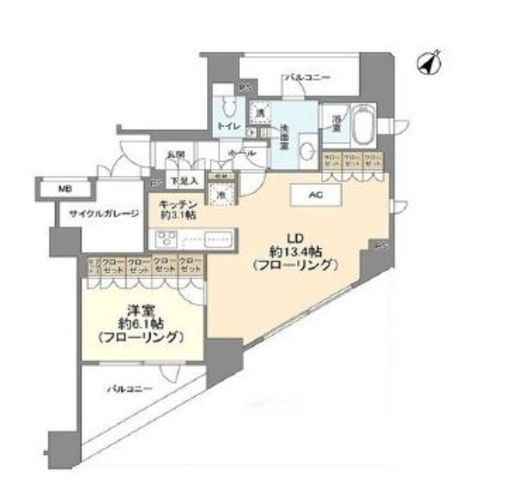 ドゥアージュコラッド松濤 6階 間取り図