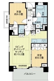 プラウド大井ゼームス坂 2階 間取り図