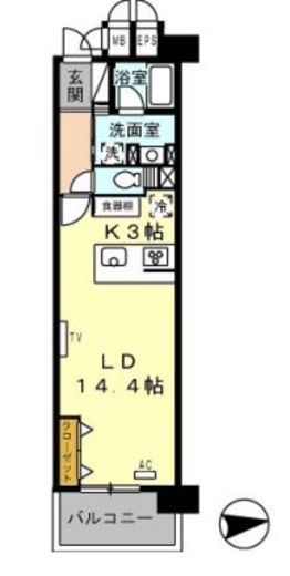 ロイヤルパークス西新井 225 間取り図