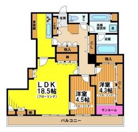西戸山タワーホウムズ 21階 間取り図