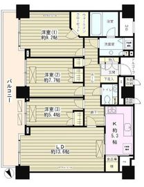 西新宿パークサイドタワー 14階 間取り図