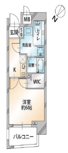 オーキッドレジデンス千代田岩本町 504 間取り図