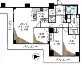 Wコンフォートタワーズ EAST 45階 間取り図