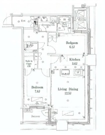 クレストプライムタワー芝 14階 間取り図