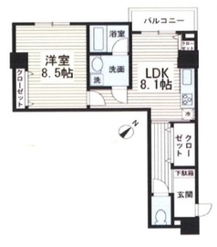 ライトコート四谷 1階 間取り図